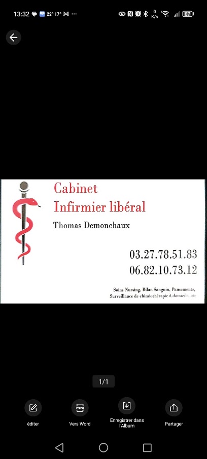 Demonchaux Thomas, Infirmière à Villers-Guislain