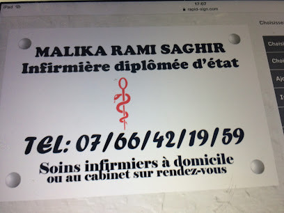 Rami Saghir Malika, Infirmière à Courrières