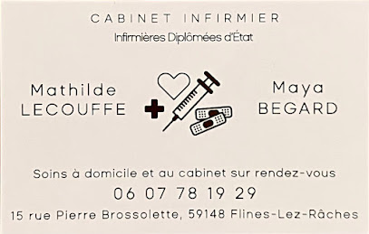 Begard Maya/Lecouffe Mathilde - Infirmière À Domicile Et Cabinet Infirmier Sur Flines-Lez-Râches Et Alentours Infirmière à Flines-lez-Raches